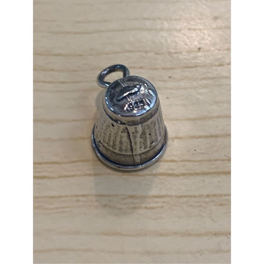.925 Sewing Thimble Sterling Silver Jewelry Charm #hobby #sew
